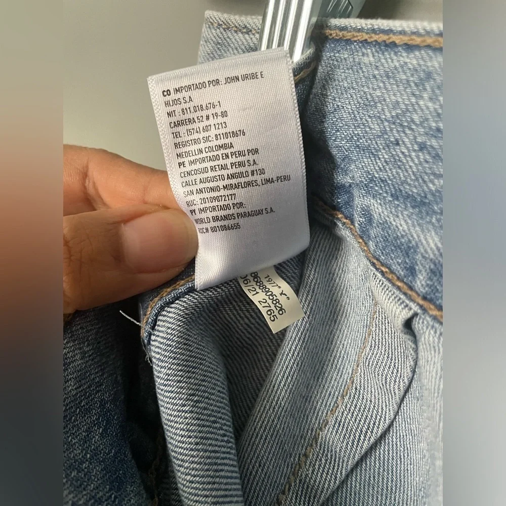 American Eagle Outfitters High-Waisted Cargo Denim Jogger Color: Blue | Size:2 - Picture 3 of 14